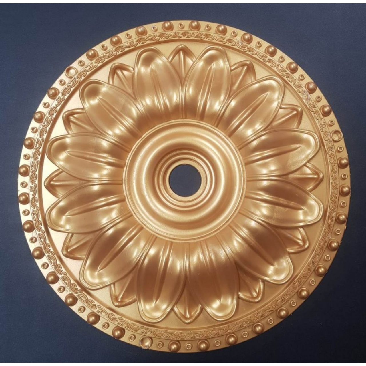 40*40 cm Oval Tekli Saray Tavan Göbek Altın