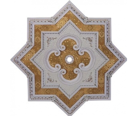 Decogold Saray Tavan Yıldız Beyaz Altın Göbek 120 cm