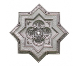 150 cm Yıldız Saray Tavan Göbek Gümüş Rengi