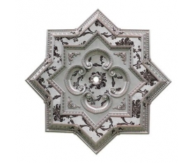 150 cm Yıldız Saray Tavan Göbek Gümüş Rengi
