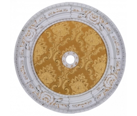 Decogold Saray Tavan Oval Beyaz Altın Göbek 60*60 cm
