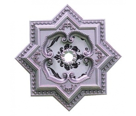 Decogold Saray Tavan Yıldız Gümüş Göbek 60*60 cm