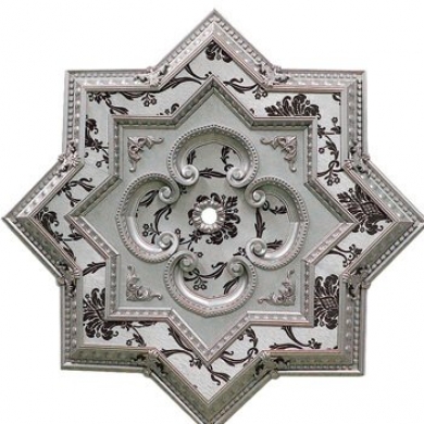 Decogold Saray Tavan Yıldız Gümüş Göbek 120 cm