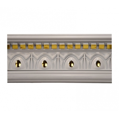 Decogold Saray Tavan Kartonpiyer  Beyaz Altın 13*100 cm