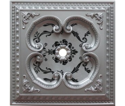 Decogold Saray Tavan Kare Gümüş Göbek 60*60 cm